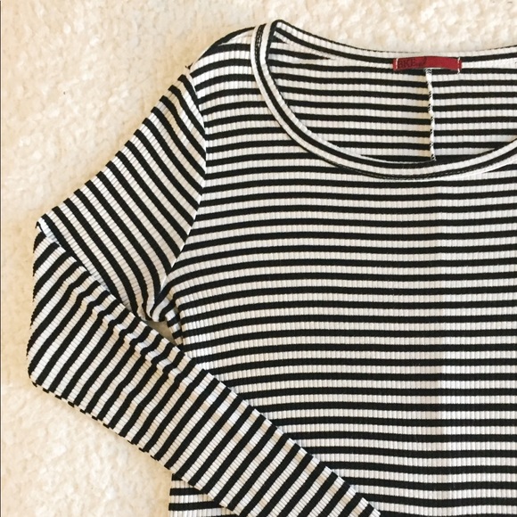 BKE Red B/W Striped Top - Picture 5 of 9